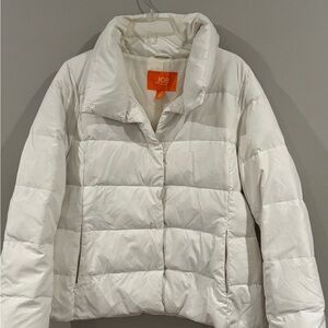 Joe Fresh Womens White Full Zip Puffer Jacket Sz XL